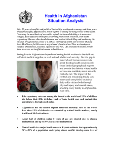 Afghanistan – The Facts about Health
