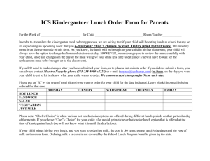 ics kindergarten lunch order form