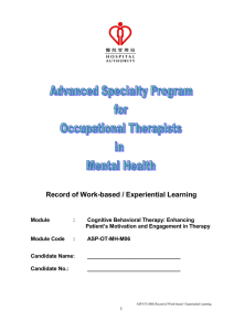Record of Work-based / Experiential Learning