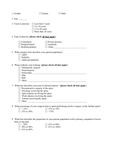 Spinal Surgeon`s Attitudes Towards Non