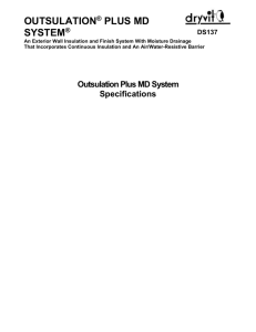 Outsulation Plus MD System Specifications - DS137