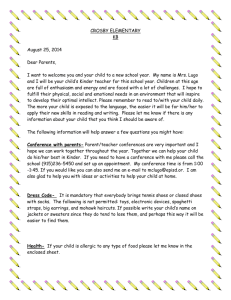 KB Welcome Parent letter (1)