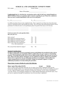 surgical and anesthetic consent form