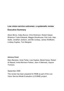 Low vision service outcomes: a systematic review