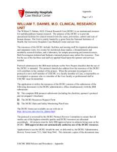 william t. dahms, md clinical research unit