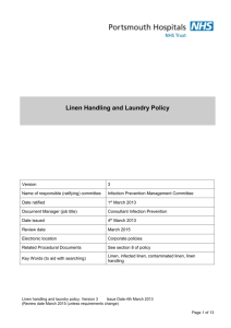 Linen Handling and Laundry policy