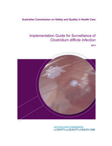 Implementation Guide for the Surveillance of Clostridium difficile
