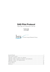 SAS Protocol 5.2p - LSRG - London Surgical Research Group