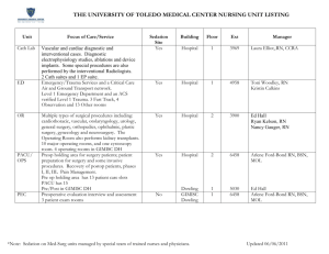 UTMC Nursing Unit Listing - The University of Toledo