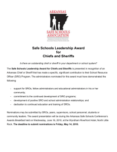 Safe Schools Leadership Award for Chiefs and Sheriffs