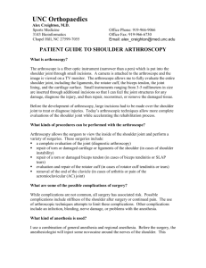 Patient Guide To Shoulder Arthroscopy