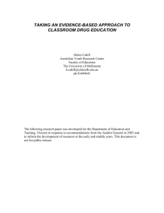 Taking an evidence-based approach to classroom drug education