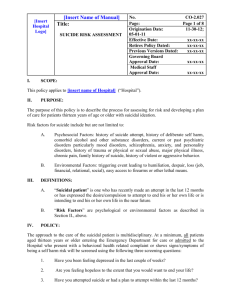 Suicide Risk Assessment