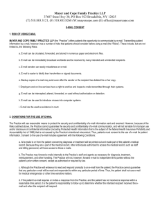 Email Consent Form - Mayer and Cope Family Practice