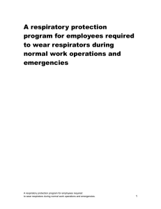 Respiratory protection/required use