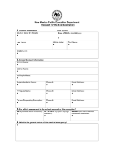 Medical Emergency Forms and Guidelines