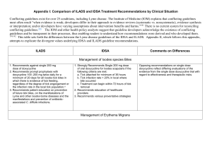 In keeping with GRADE, ILADS` treatment recommendations