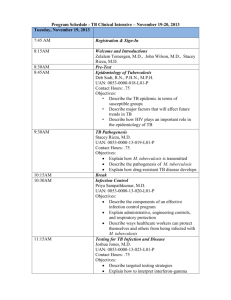 Program Schedule - Mayo Clinic Center for Tuberculosis