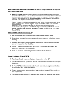 ACCOMMODATIONS AND MODIFICATIONS: Requirements