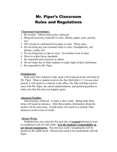 Classroom Rules - Bonneville High School