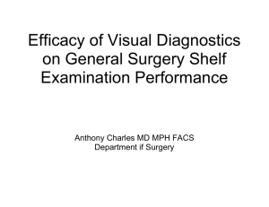 Efficacy of Visual Diagnostics on General Surgery Shelf