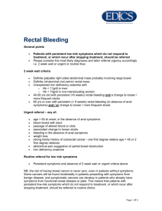 Rectal Bleeding PCT