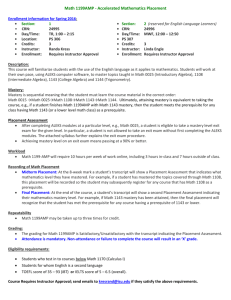 1199AMP (Advanced Placement Math) Registration Information