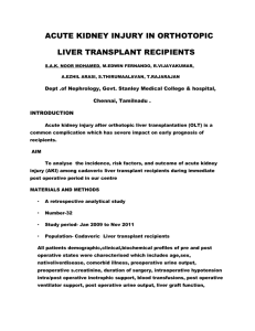 ACUTE KIDNEY INJURY IN ORTHOTOPIC LIVER TRANSPLANT