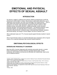 Emotional and Physical Effects of Sexual Assault chapter from