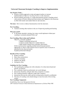 Universal Classroom Strategies Coaching to Improve