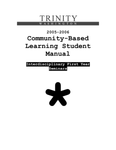 Community-Based Learning Student Manual