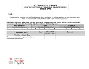 APPENDIX B: PROTOTYPE SELF EVALUATION TEMPLATE FOR