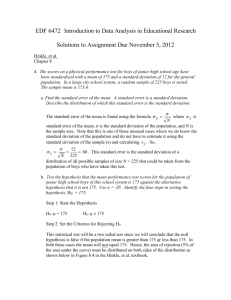 Solutions to Assignment Due November 5, 2012