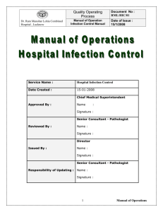 infection control manual - Department of Medical Health and Family