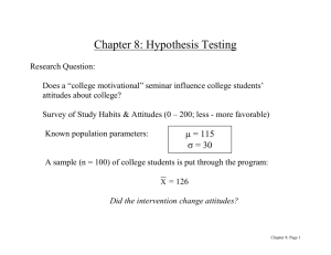 Chapter 8 Hypothesis Testing part 1