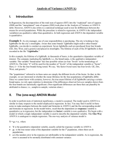 Analysis of Variance (ANOVA)