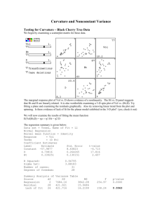 Curvature and Nonconstant Variance