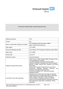 Major Incident Response Policy