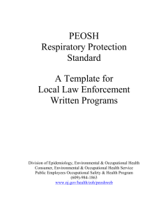 Public Health Department Respiratory Protection Template