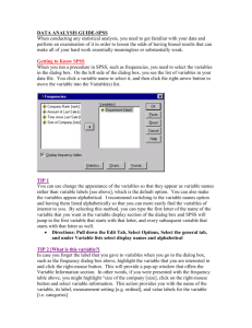 DATA ANALYSIS GUIDE-SPSS - Sociology Data Set Server