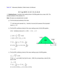 Math 227 – Elementary Statistics: A Brief Version, 5/e Bluman Ch 7.1