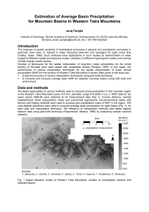 estimation of average basin precipitation for mountain basins in