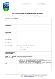 MRI Pre-course Clinical Experience Declaration_Form
