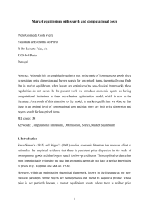 Market Equilibrium with search and computation costs