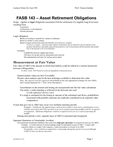FASB 143 – Asset Retirement Obligations