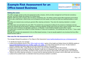 Example Risk Assessment for an Office