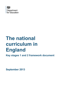 The national curriculum in England - Framework document