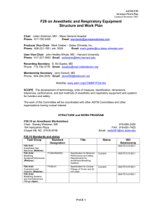 F29 on Anesthetic and Respiratory Equipment