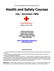The Lower Shore Chapter of the American Red Cross presents