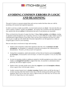 Avoiding Common Errors In Logic & Reasoning